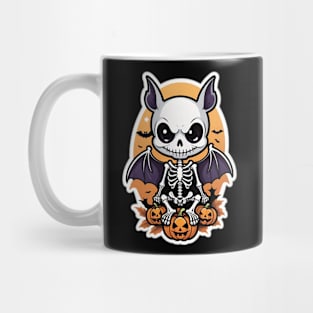 Halloween Skeleton Bat Mug